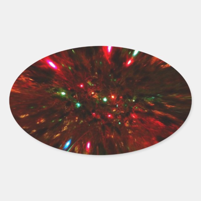 Sticker Ovale Red Sparkler (Devant)