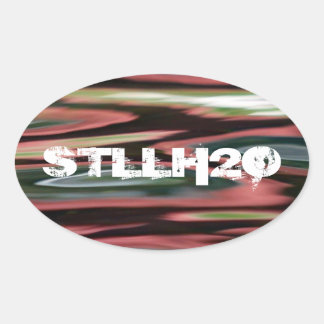 Sticker Ovale Réflexions Cabines rouges