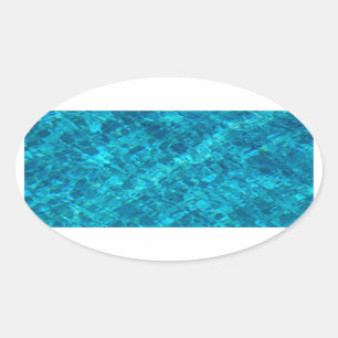 Sticker Ovale Réflexions dans l'eau de la piscine