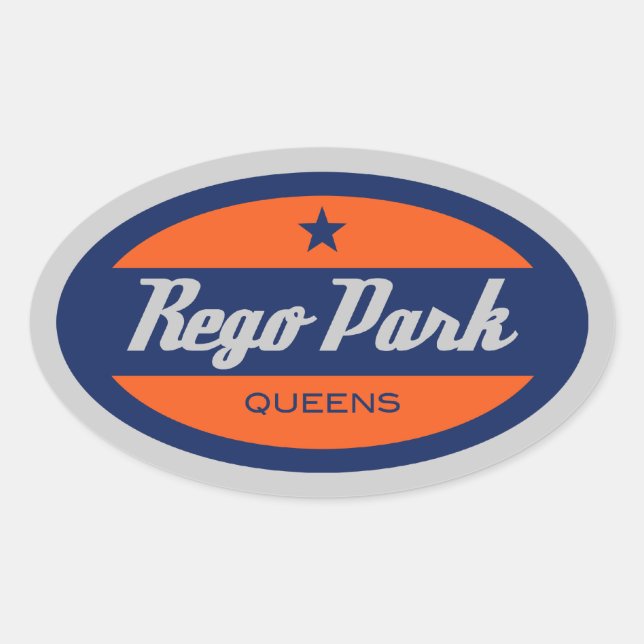 Sticker Ovale Rego Park (Devant)