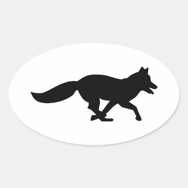 Sticker Ovale Renard (Devant)