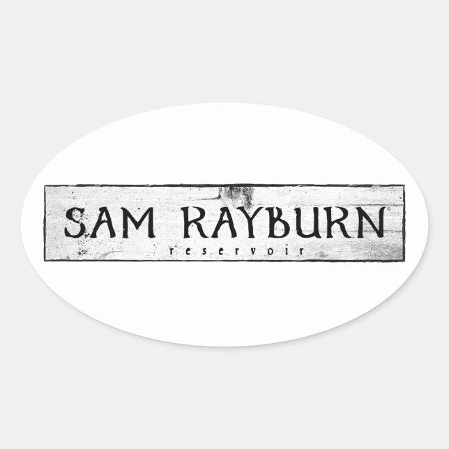 Sticker Ovale Réservoir Sam Rayburn (Devant)