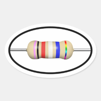Sticker Ovale résister à l'autocollant ellipse jeu de 4