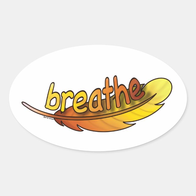 Sticker Ovale Respire (Devant)