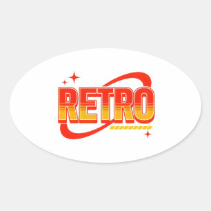 Sticker Ovale Retro.