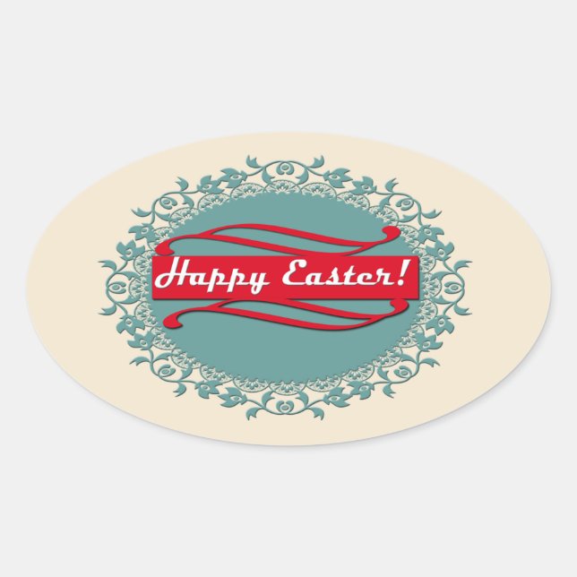 Sticker Ovale Rétro, vintage (Devant)