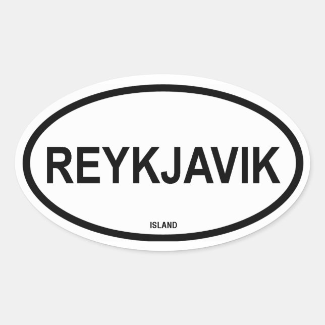 STICKER OVALE REYKJAVIK (Devant)