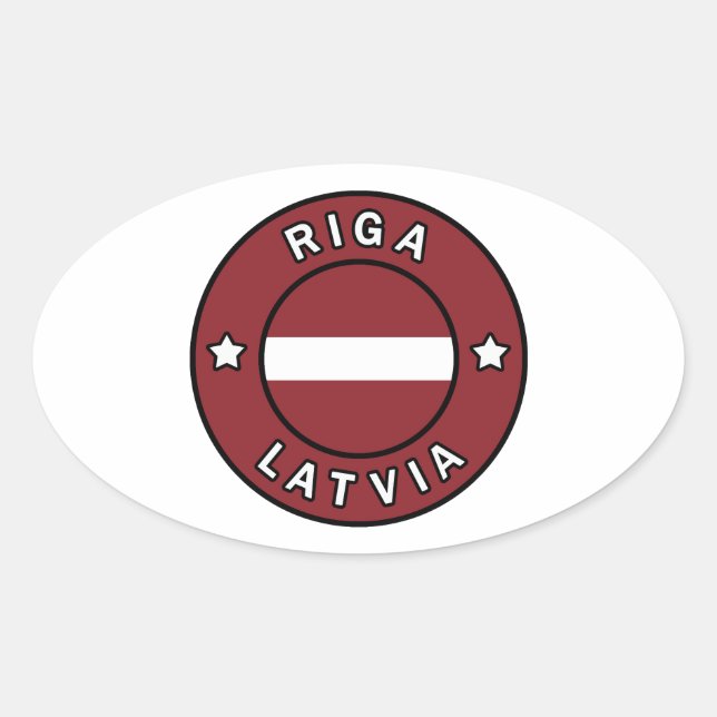 Sticker Ovale Riga Lettonie (Devant)