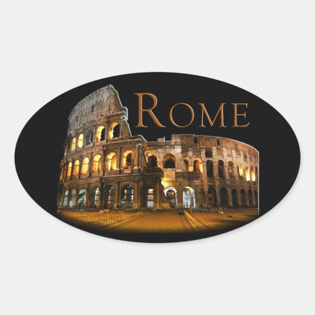 Sticker Ovale Rome : Le Colosseum (Devant)
