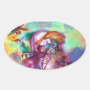 Sticker Ovale ROMEO ET JULIET Romantique Saint Valentin