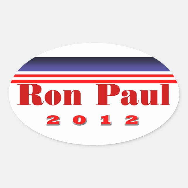 Sticker Ovale Ron Paul (Devant)