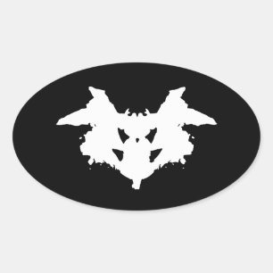 Sticker Ovale Rorschach Inkblot
