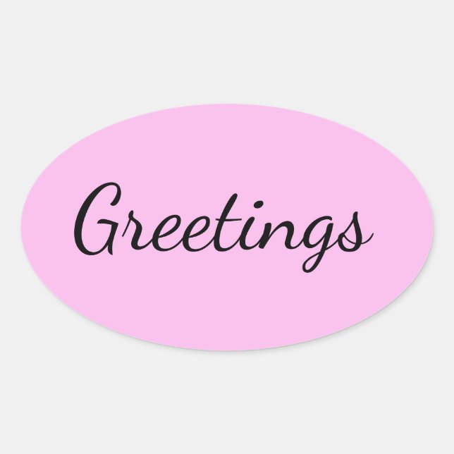 Sticker Ovale Rose Clair (Devant)