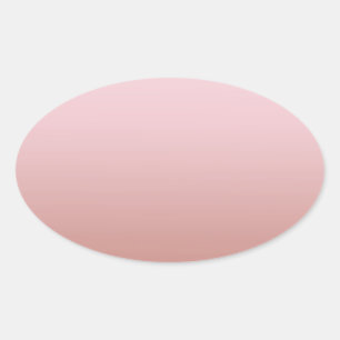 Sticker Ovale Rose Gold Blank Modèle Ajouter votre texte Élégant