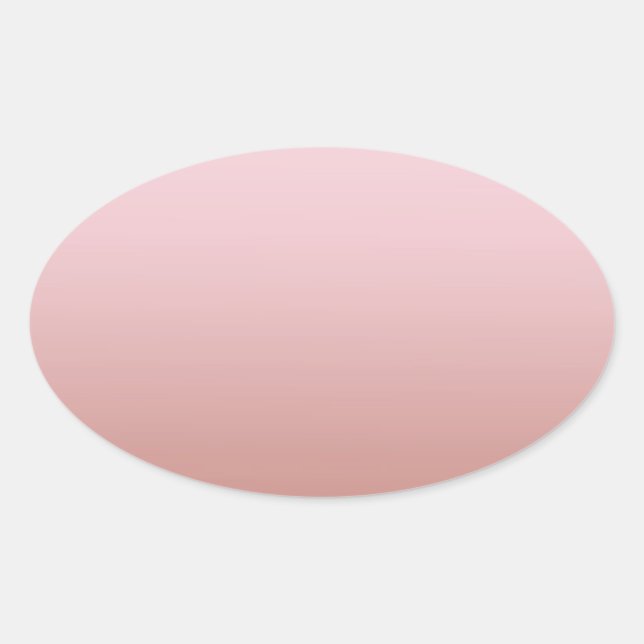 Sticker Ovale Rose Gold Blank Modèle Ajouter votre texte élégant (Devant)
