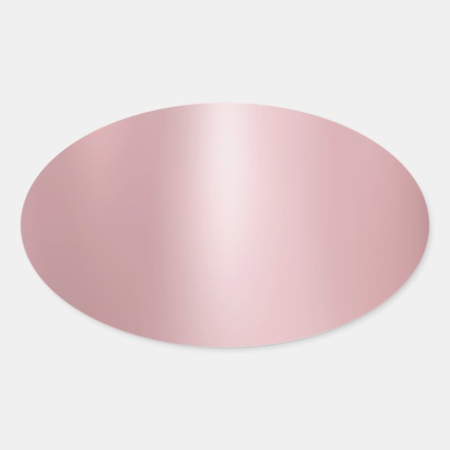Sticker Ovale Rose Gold Elegant moderne Blank Modèle tendance (Devant)