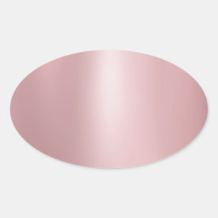 Sticker Ovale Rose Gold Élégant Moderne Modèle Vierge Tendance