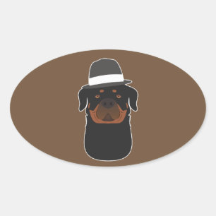 Sticker Ovale Rottweiler