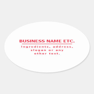 Sticker Ovale Rouge & Blanc Multi-Usage