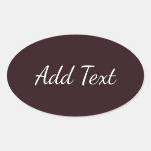 Sticker Ovale Rouge foncé