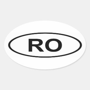 Sticker Ovale Roumanie "RO"