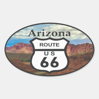Sticker Ovale Route 66