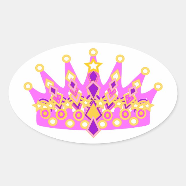 Sticker Ovale Royal Princess Crown (Devant)