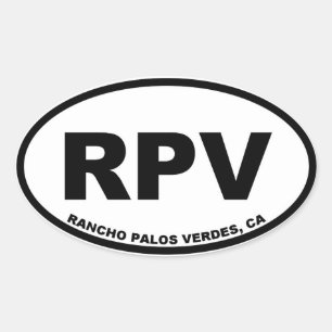 Sticker Ovale RPV Rancho Palos Verdes ovale