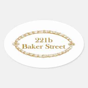 Sticker Ovale rue de Baker 221b
