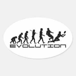 Sticker Ovale Rugby Football Sport Evolution Art