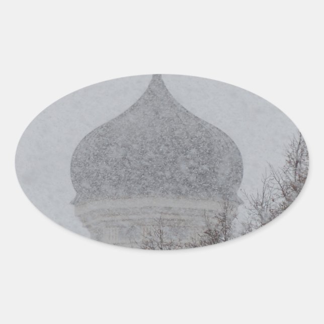 Sticker Ovale Russe Blizzard (Devant)