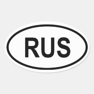 Sticker Ovale Russie "RUS"