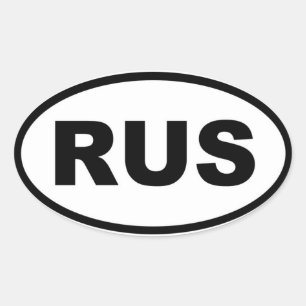 Sticker Ovale Russie RUS Europe