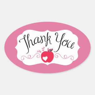 Sticker Ovale Sac rose de Zebra ABC