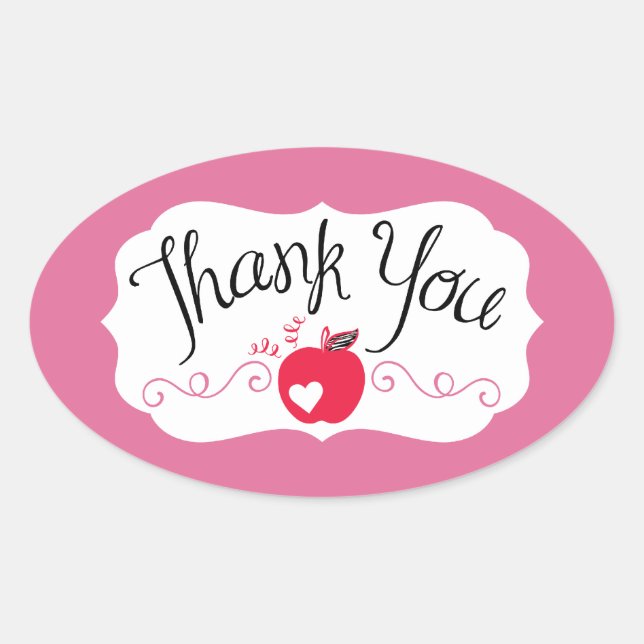 Sticker Ovale Sac rose de Zebra ABC (Devant)