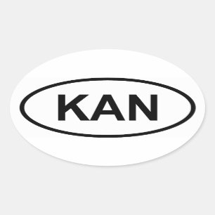 Sticker Ovale Saint-Kitts-et-Nevis "KAN"