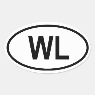 Sticker Ovale Sainte-Lucie "WL"