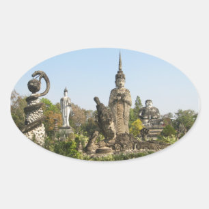 Sticker Ovale Sala Keo Kou, Nong Khai, Thaïlande