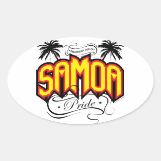 Sticker Ovale Samoa Pride