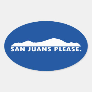 Sticker Ovale San Juans S'Il Vous Plaît