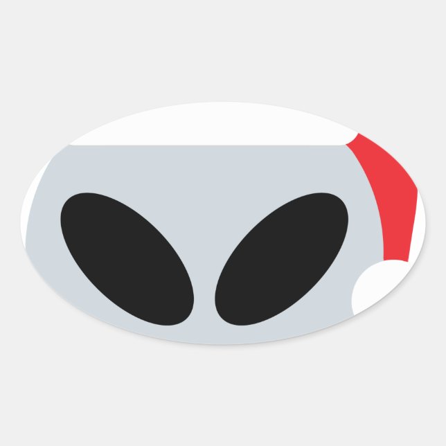 Sticker Ovale santa claus alien emoji (Devant)