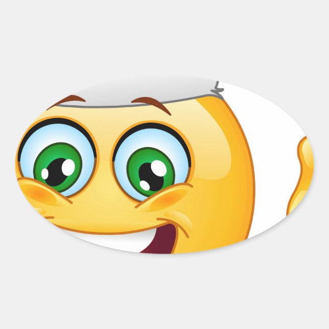 Sticker Ovale santa claus emoji (Devant)