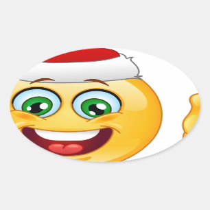 Sticker Ovale santa claus emoji