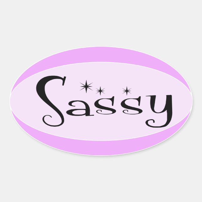 Sticker Ovale Sassy (Devant)
