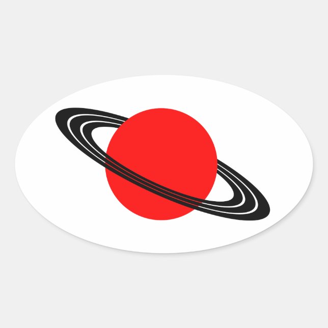 Sticker Ovale Saturne (Devant)