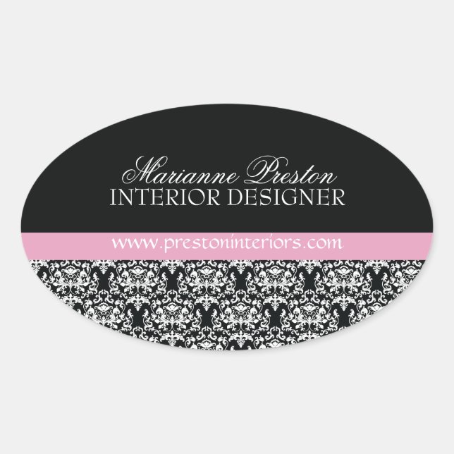 Sticker Ovale Sceau Damas Classique (Devant)