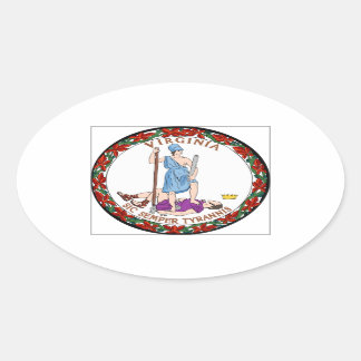 Sticker Ovale Sceau de l'État de Virginie