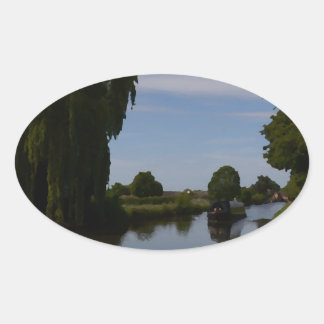 Sticker Ovale Scène du canal anglais