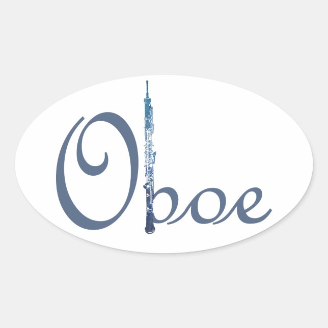 Sticker Ovale Script Oboe (Devant)