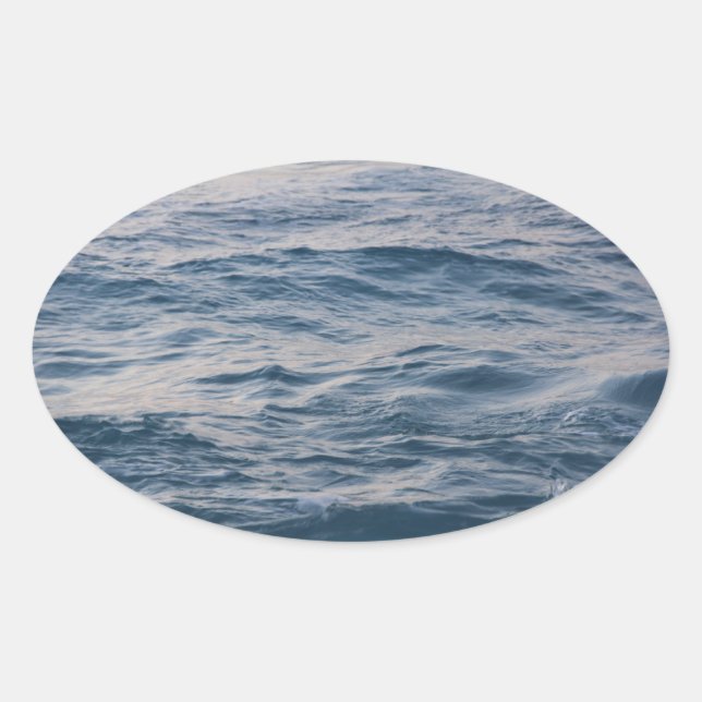 Sticker Ovale Sea water closeup  (Devant)